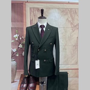 King Suits Double Breasted Army Green