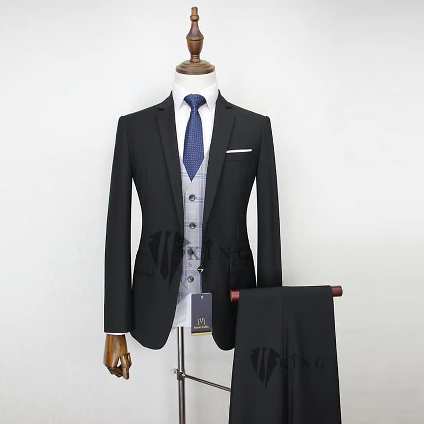 King Suits Three Piece Black - King Suits